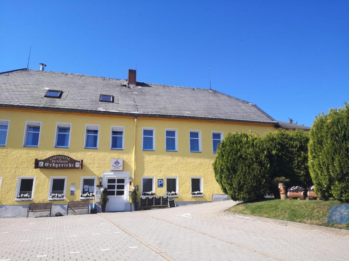 Pension & Gasthof Erbgericht Hoehenlage 850M Marienberg Dış mekan fotoğraf